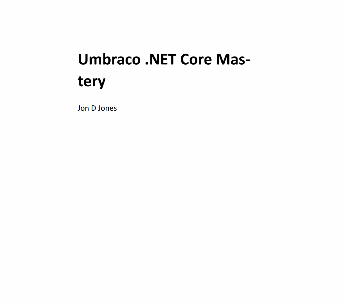 Umbraco .NET Core Mastery Book Review 2