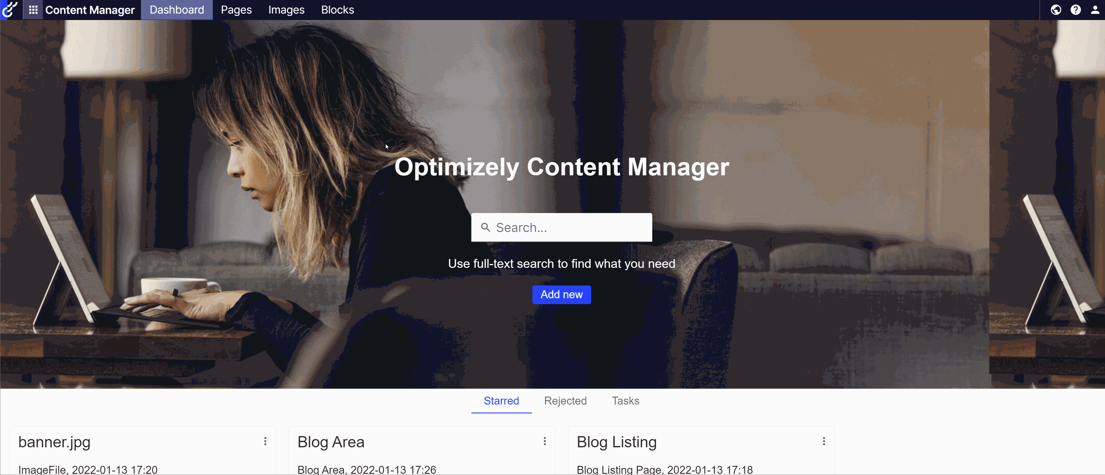 Optimizely Content Manager example