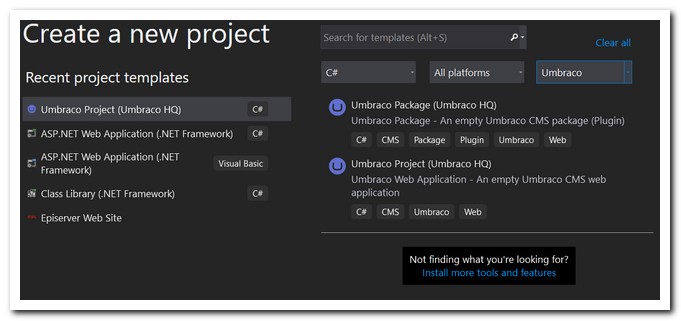 Install Umbraco V9 In Visual Studio (And debug some issues) 1