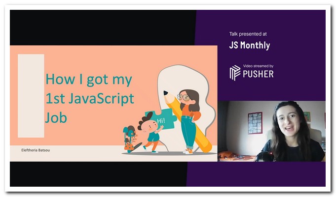 How I Got My 1st Javascript Job - Eleftheria Batsou